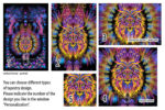 Psy backdrop "Sacrament Lion" blacklight UV active fluorescent psychedelic tapestry wall hanging decoration