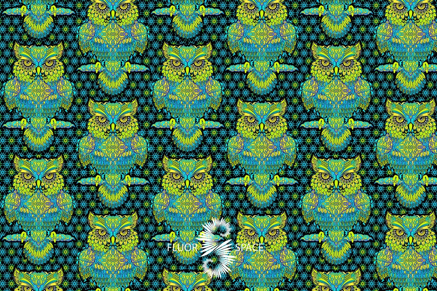 Owls Флуоресцентные ткани, fluorescent uv-active fabrics