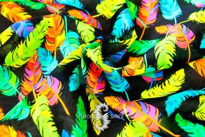 Feathers Флуоресцентные ткани, fluorescent uv-active fabrics