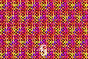 Flower of life Флуоресцентные ткани, fluorescent uv-active fabrics