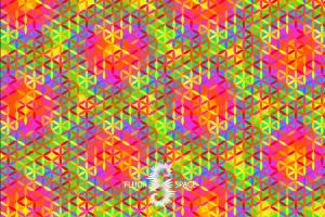 Flower of life Флуоресцентные ткани, fluorescent uv-active fabrics