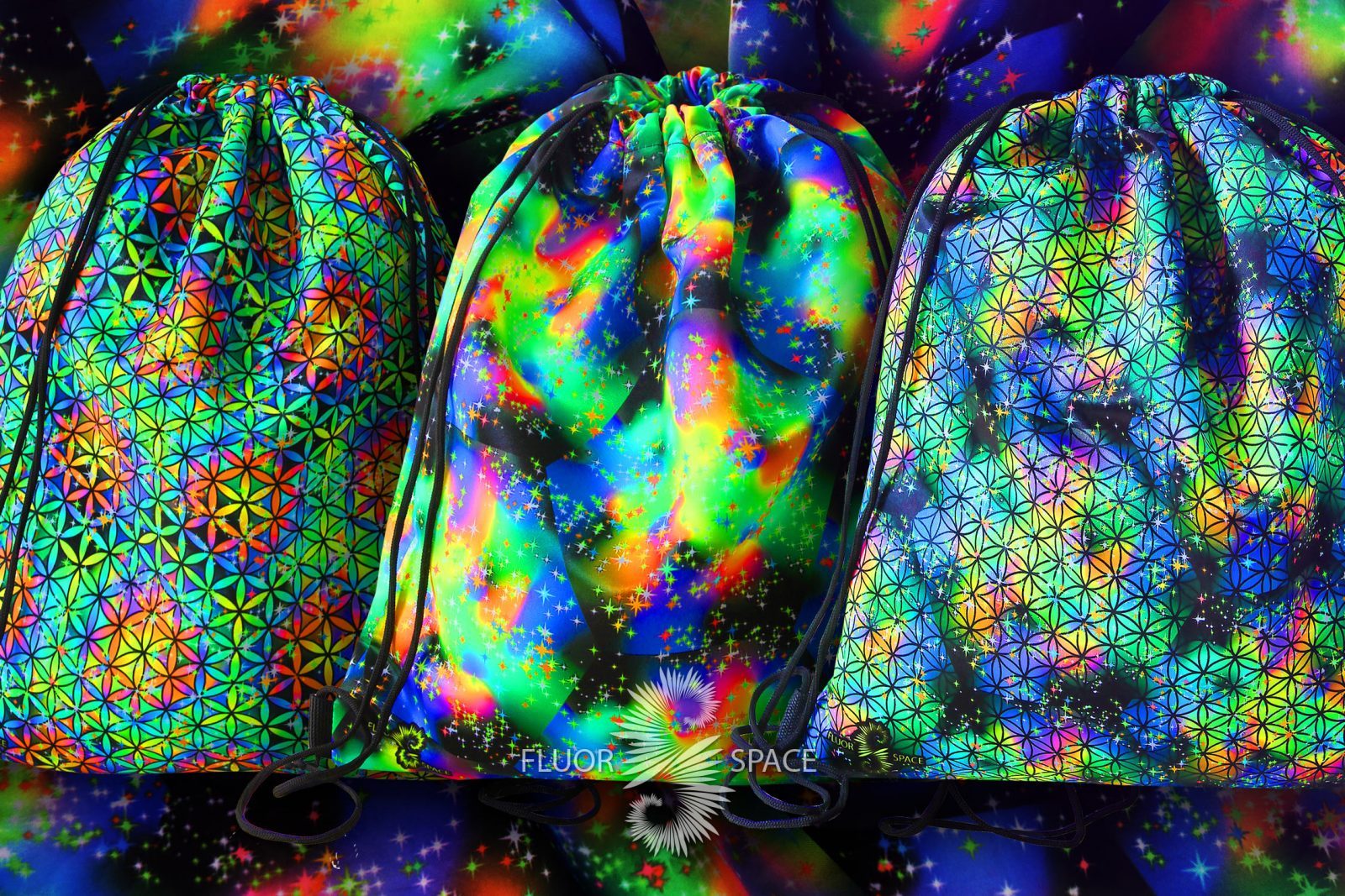 Флуоресцентные рюкзаки, мешки, сумки
