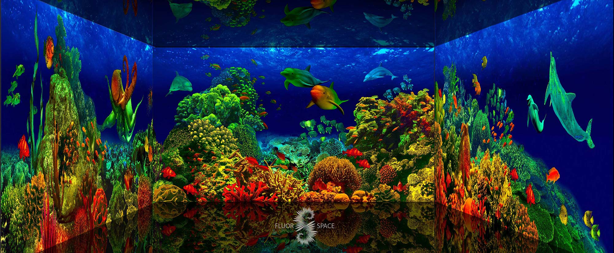Подводный мир - флуоресцентные хроматические 3D декорации