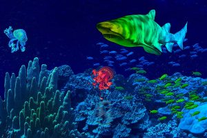 Неоновые 3D декорации Подводный мир
