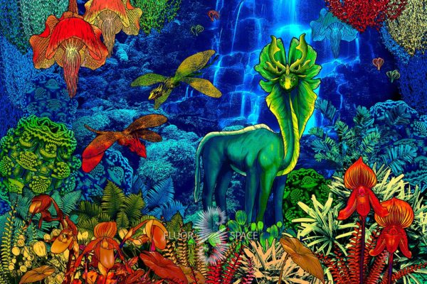 Флуоресцентное 3D полотно "Притягательная Пандора" Инопланетные джунгли