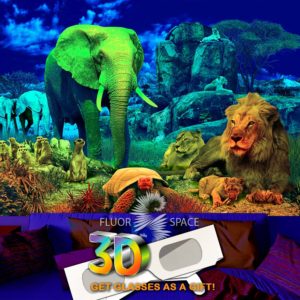 Флуоресцентное 3D полотно "Африканская саванна"