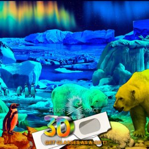 Флуоресцентное 3D полотно "Северное сияние"