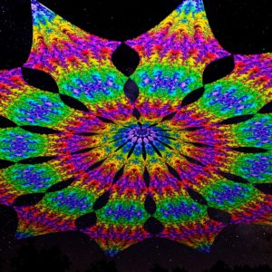 Ультрафиолетовое Канопи - Неоновый Декоративный Навес "Радужное сияние", 12 лепестков