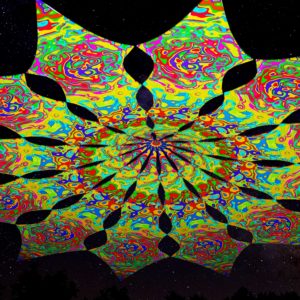 Ультрафиолетовое Канопи - Неоновый Декоративный Навес "Флюиды", 12 лепестков