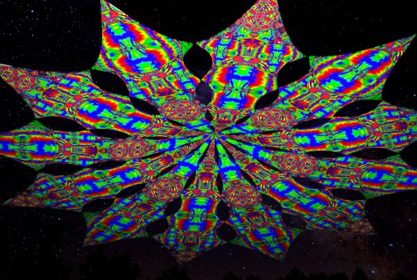 Ультрафиолетовое Канопи - Неоновый Декоративный Навес "Радужные сферы", 12 лепестков
