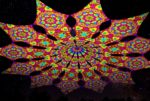 Ультрафиолетовое Канопи - Неоновый Декоративный Навес "Мандала 4", 12 лепестков