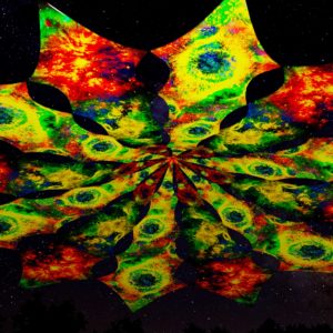 Ультрафиолетовое Канопи - Неоновый Декоративный Навес "Неоновый космос 2", 12 лепестков