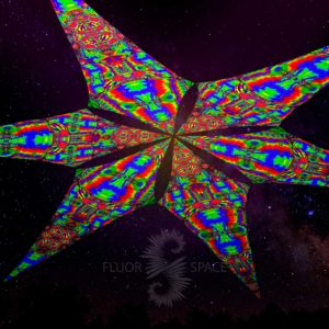 Ультрафиолетовое Светящееся Канопи - Неоновый Декоративный Навес "Rainbow Bubbles", 6 лепестков