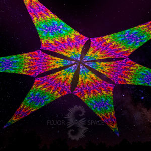 Ультрафиолетовое Светящееся Канопи - Неоновый Декоративный Навес "Rainbow Radiance", 6 лепестков
