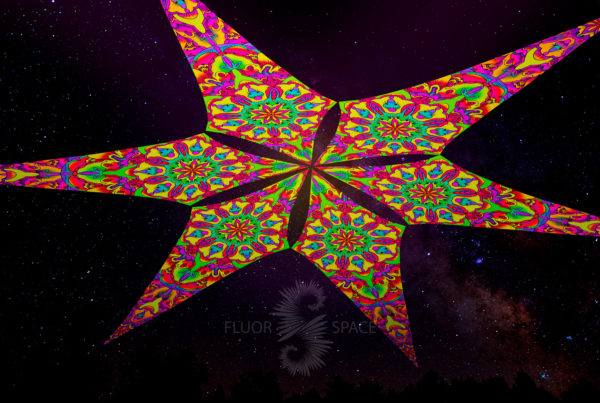 Ультрафиолетовое Светящееся Канопи - Неоновый Декоративный Навес "Mandala 2"