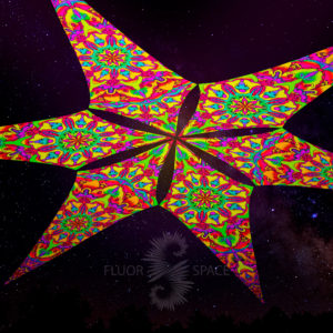 Ультрафиолетовое Светящееся Канопи - Неоновый Декоративный Навес "Mandala 2", 6 лепестков