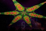 Ультрафиолетовое Светящееся Канопи - Неоновый Декоративный Навес "Green Butterfly", 6 лепестков