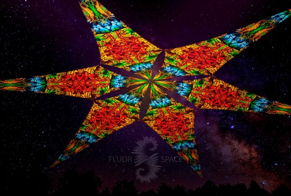 Ультрафиолетовое Светящееся Канопи - Неоновый Декоративный Навес "Cubism", 6 лепестков