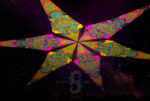 Ультрафиолетовое Светящееся Канопи - Неоновый Декоративный Навес "Wise Owls - Pink", 6 лепестков