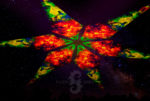 Ультрафиолетовое Светящееся Канопи - Неоновый Декоративный Навес "Galaxy Space 3", 6 лепестков