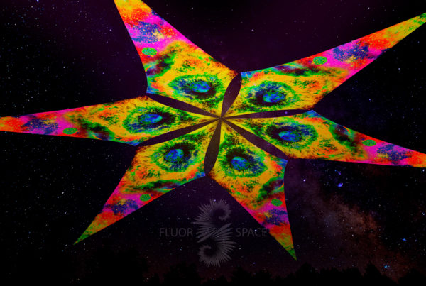 Ультрафиолетовое Светящееся Канопи - Неоновый Декоративный Навес "Acide Space 2", 6 лепестков