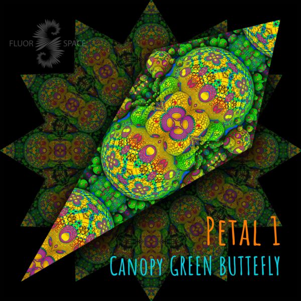 Ультрафиолетовое Светящееся Канопи - Неоновый Декоративный Навес "Green Butterfly"