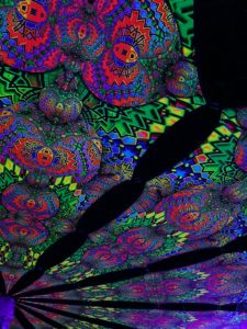 Psychedelic UV-Reactive Canopy – Ceiling Decoration