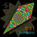 Ультрафиолетовое Светящееся Канопи - Неоновый Декоративный Навес "Mandala 3", 6 лепестков