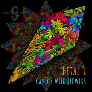 Ультрафиолетовое Светящееся Канопи - Неоновый Декоративный Навес "Wild Flowers"