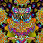 Флуоресцентная Светящаяся Подушка "Мудрая сова" Оранжевый оттенок