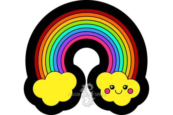 Флуоресцентная Светящаяся Подушка "Cute Rainbow"