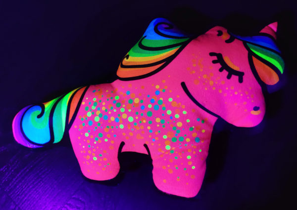 Флуоресцентная Светящаяся Подушка "Pink Unicorn"